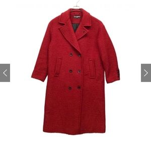 Karl Lagerfeld Bold Red Pea Coat